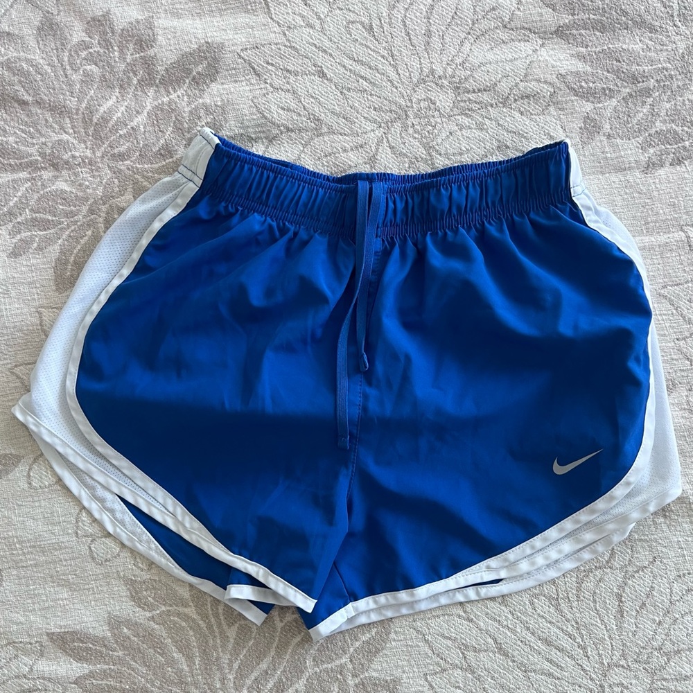 Nike Women's Royal Blue Athletic Shorts with White Trim